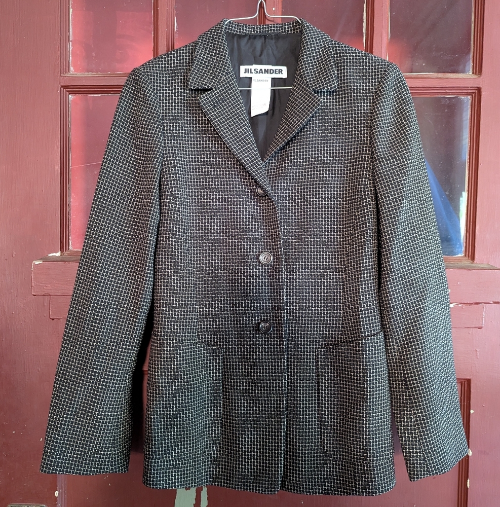 Jil Sander single breasted tailored wool blazer